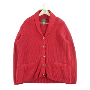 Gilet femme manches longues rouge Lauren Ralph Lauren Col Chale