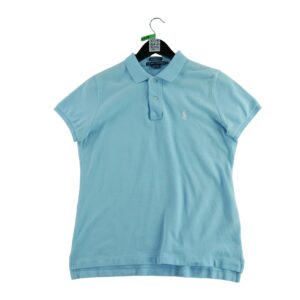 Polo manches courtes femme bleu clair Polo Ralph Lauren Col Polo