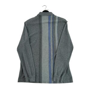 Polo manches longues homme gris Lacoste Motif a rayures Col Polo