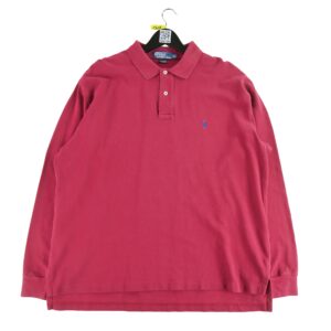 Polo manches longues homme rouge Polo Ralph Lauren Col Polo