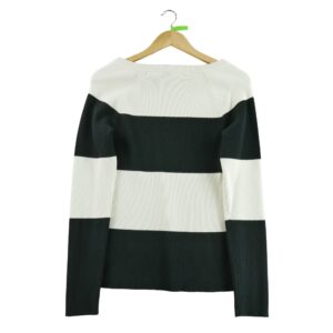 Pull femme manches longues beige Lauren Ralph Lauren Motif a rayures Col Rond