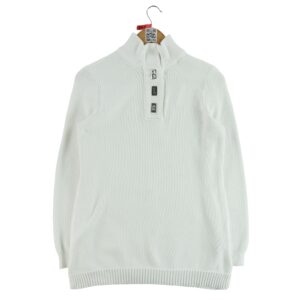 Pull femme manches longues blanc Lauren Ralph Lauren Col Montant