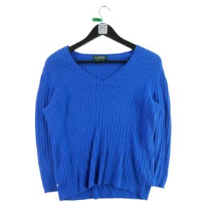 Pull femme manches longues bleu Lauren Ralph Lauren Col V