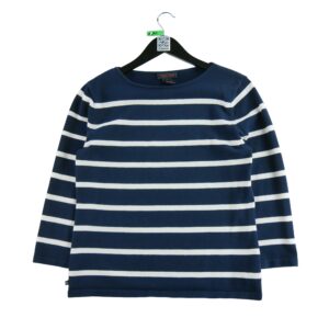 Pull femme manches longues marine Lauren Ralph Lauren Motif a rayures Col Rond