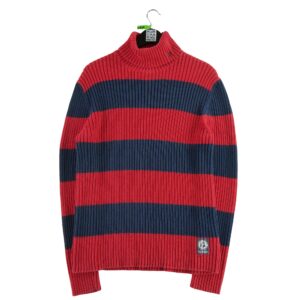 Pull homme manches longues marine Lauren Ralph Lauren Motif a rayures Col Roule