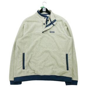 Pull polaires homme manches longues beige Patagonia Col Montant