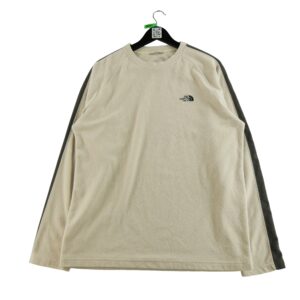 Pull polaires homme manches longues beige The North Face Col Rond