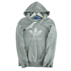Sweat a capuche femme manches longues gris Adidas Col Rond