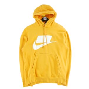 Sweat a capuche homme manches longues orange Nike Col Rond