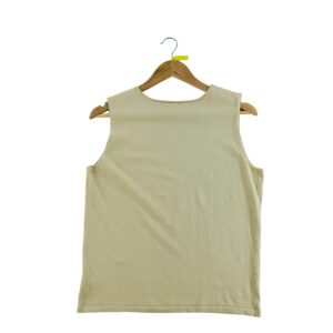 T shirt sans manches femme beige Lauren Ralph Lauren Col Rond