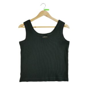 T shirt sans manches femme noir Lauren Ralph Lauren Col Rond