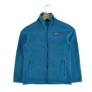 Veste polaires enfant manches longues turquoise Patagonia Motif chine Col Montant