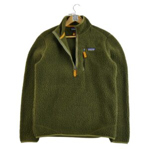 Veste polaires homme manches longues kaki Patagonia Col Montant