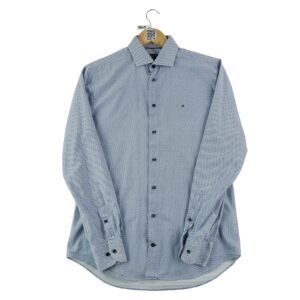 Chemise classiques homme manches longues bleu clair Tommy Hilfiger Motif a motifs
