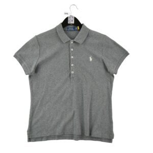 Polo manches courtes femme gris Polo Ralph Lauren Motif chine Col Polo