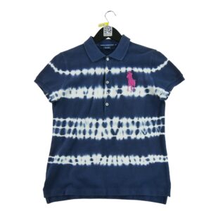 Polo manches courtes femme marine Polo Ralph Lauren Motif a motifs Col Polo