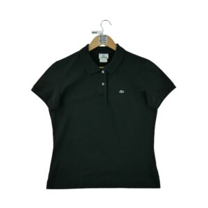 Polo manches courtes femme noir Lacoste Col Polo