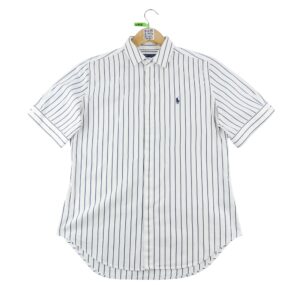 Polo manches courtes homme blanc Polo Ralph Lauren Motif a rayures Col Polo