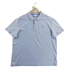 Polo manches courtes homme bleu clair Lacoste Motif a rayures Col Polo