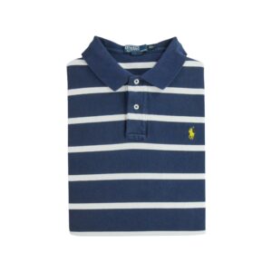 Polo manches courtes homme marine Polo Ralph Lauren Motif a rayures Col Polo