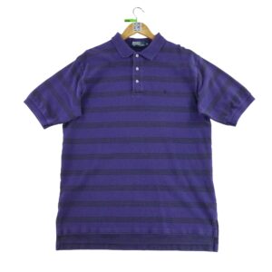 Polo manches courtes homme violet Polo Ralph Lauren Motif a rayures Col Polo