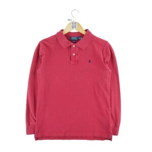 Polo manches longues enfant rouge Polo Ralph Lauren Col Polo