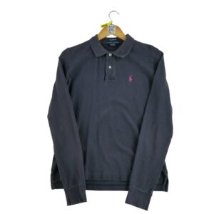 Polo manches longues femme noir Polo Ralph Lauren Col Polo