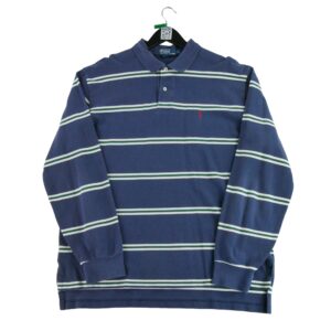 Polo manches longues homme marine Polo Ralph Lauren Motif a rayures Col Polo