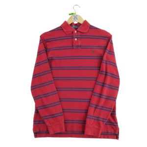 Polo manches longues homme rouge Polo Ralph Lauren Motif a rayures Col Polo