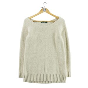 Pull femme manches longues beige Lauren Ralph Lauren Col Rond