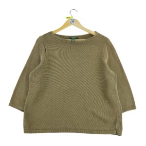 Pull femme manches longues beige Lauren Ralph Lauren Col Rond