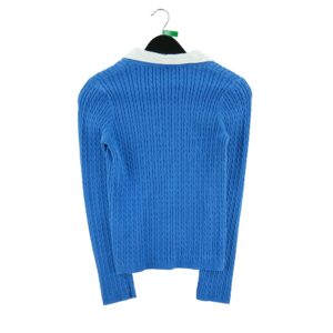 Pull femme manches longues bleu Lauren Ralph Lauren Col Revert