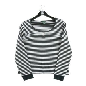 Pull femme manches longues noir Lauren Ralph Lauren Motif a rayures Col Rond