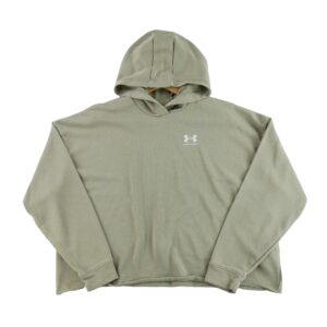 Sweat a capuche femme manches longues kaki Under Armour Col Rond