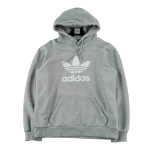 Sweat a capuche homme manches longues gris Adidas Motif chine Col Rond