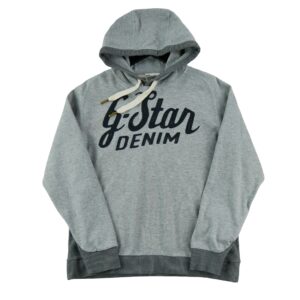 Sweat a capuche homme manches longues gris G Star Col Rond