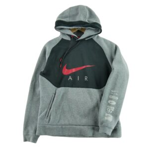 Sweat a capuche homme manches longues gris Nike Col Rond
