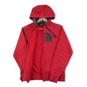 Sweat a capuche homme manches longues rouge The North Face Col Rond