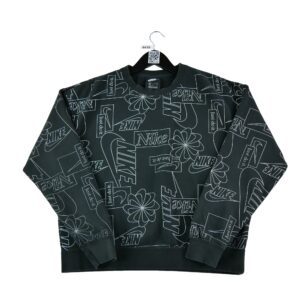 Sweat femme manches longues noir Nike Motif a motifs Col Rond
