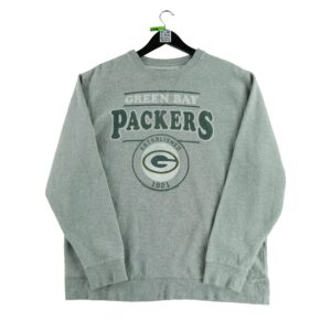 Sweat homme manches longues gris NFL Team Apparel Motif imprime Col Rond Equipe Green Bay Packers