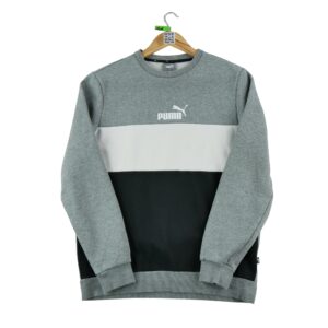 Sweat homme manches longues gris Puma Col Rond