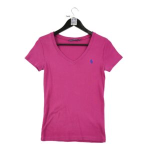 T shirt manches courtes femme rose Polo Ralph Lauren Col Rond
