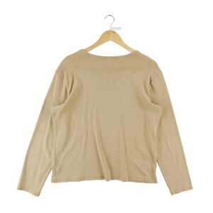 T shirt manches longues femme beige Lauren Ralph Lauren Col Rond