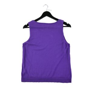 T shirt sans manches femme violet Lauren Ralph Lauren Col Rond