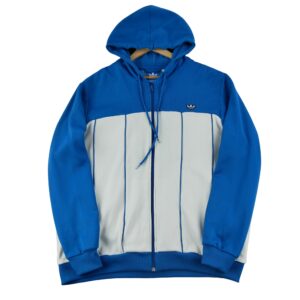 Veste de survetements homme manches longues bleu Adidas Col Rond