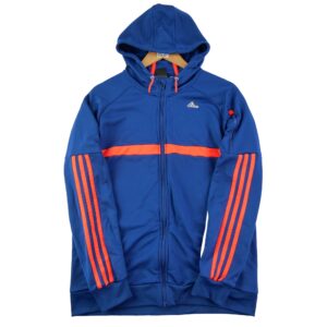Veste de survetements homme manches longues bleu Adidas Col Rond