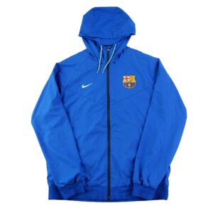 Veste de survetements homme manches longues bleu Nike Col Rond Equipe FC Barcelone