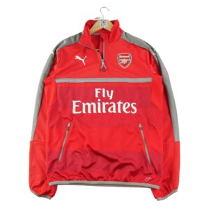 Veste de survetements homme manches longues rouge Puma Col Montant Equipe Arsenal