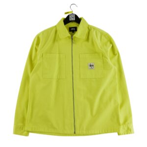 Veste en jean homme manches longues jaune Stussy Col Revert
