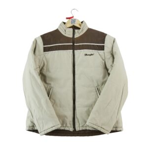 Blouson homme manches longues beige Vintage Col Montant